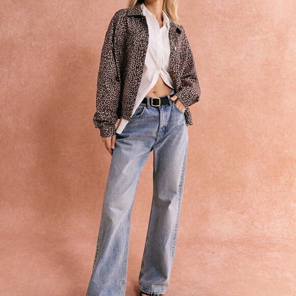 Casual Women's Leopard Print Coat Jacket - Picture 5 of 7